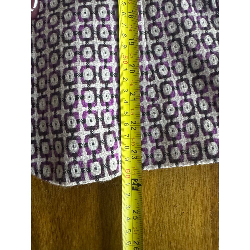 Vintage Sag Harbor Size 10 Purple Geometric Wool Blend Mod Blazer Jacket - Picture 9 of 9
